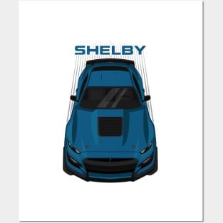 Ford Mustang Shelby GT500 2020-2021 - Ford Performance Blue Posters and Art